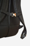 Wide Backpack Tennis Bag detail shoulder waterproof leather handmade in italy