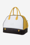 Ancient Sport Bag side view resistant leather white yellow dark brown